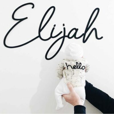 EXTRA LARGE 80cm Decorative Wooden Sign in SCRIBBLE Font