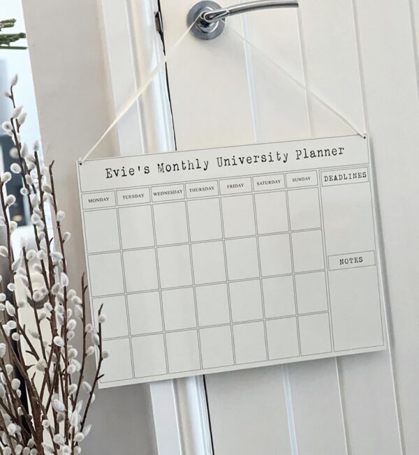 Personalised Academic White Board Laser Engraved Planner - Image 2