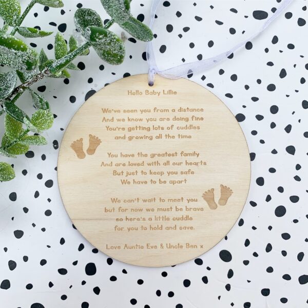 We've Seen You From A Distance Baby Birth Plaque