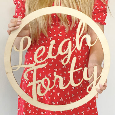 Personalised Birthday Decorative Wooden Hoop Sign