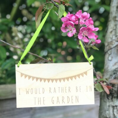 I Would Rather Be Wooden Hanging Sign