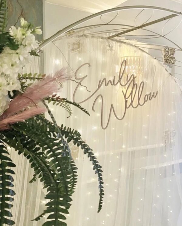 EXTRA LARGE 80cm Decorative Wooden Sign in SCRIBBLE Font - Image 3