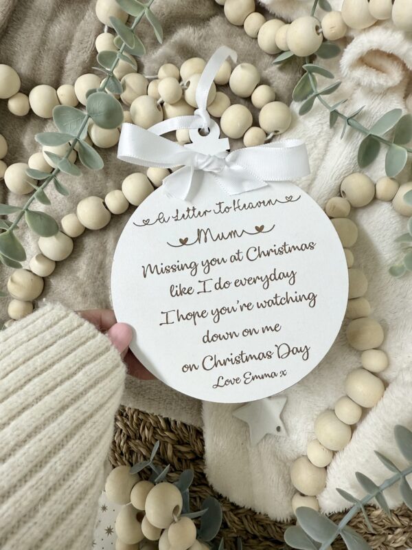 A Letter To Heaven Personalised Wooden Decoration