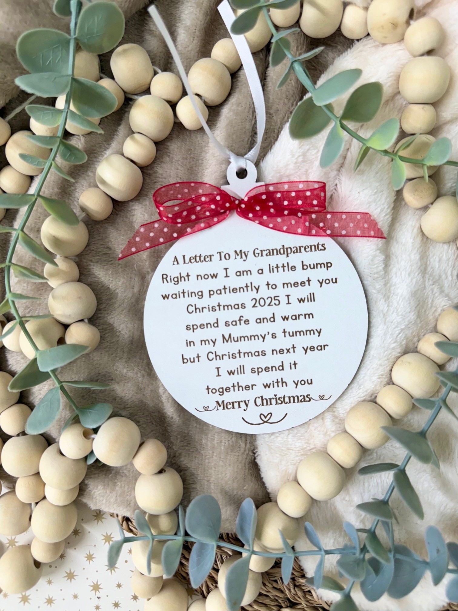 A Letter To My Grandparents 2025 Baby Bump Bauble Decoration 2