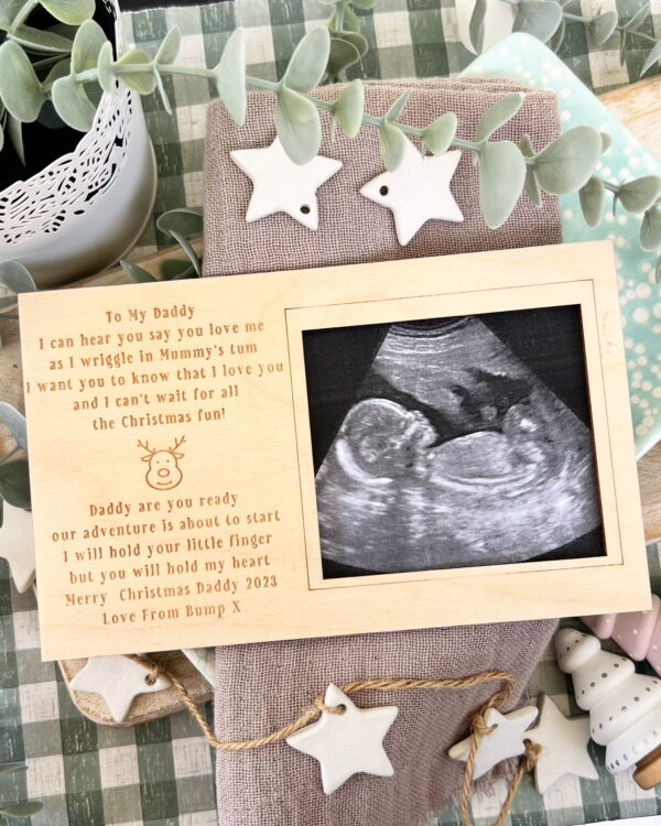 Merry Christmas 2024 Daddy To Be Magnet Scan Frame Decoration - Image 3