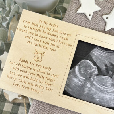 Merry Christmas 2025 Daddy To Be Magnet Scan Frame Decoration