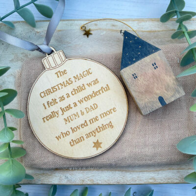 The Magic Of Christmas - Personalised Quote Bauble Decoration