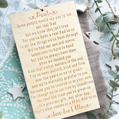My Step Dad Plaque Sign - Step Father Personalised Gift