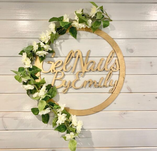 Personalised HOOP Large Wooden Sign - ANY WORDING - Image 8