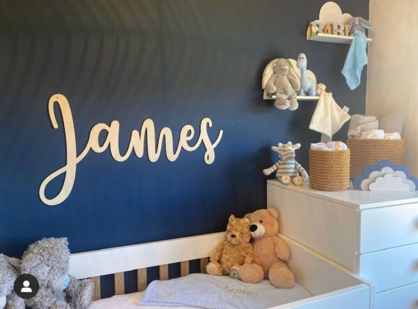 Large 60cm Name Sign in SWIRLY Font (Various Colour Options) - Image 12