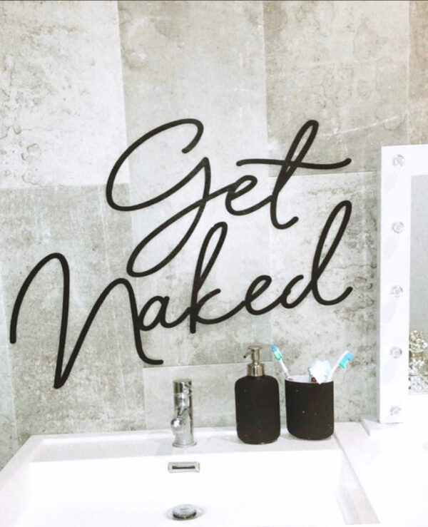 EXTRA LARGE 80cm Decorative Wooden Sign in SCRIBBLE Font - Image 6