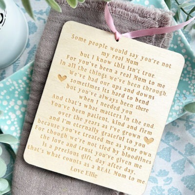 My Step Mum Personalised Plaque