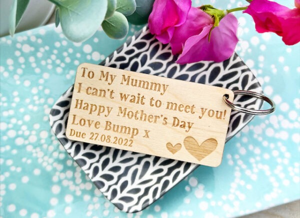 2025 EDITION Dear Mummy  Baby Bump Mother’s Day Keyring