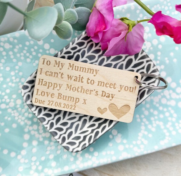 2025 EDITION Dear Mummy  Baby Bump Mother’s Day Keyring - Image 2