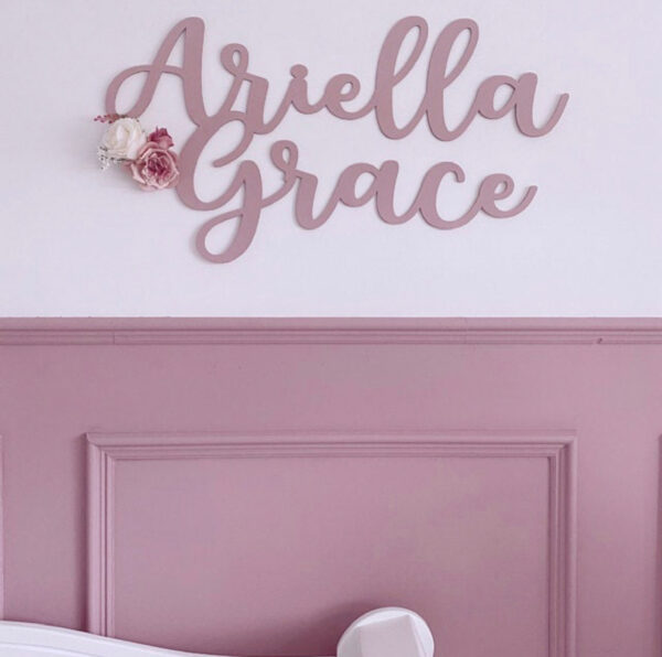 Large 60cm Name Sign in SWIRLY Font (Various Colour Options) - Image 13