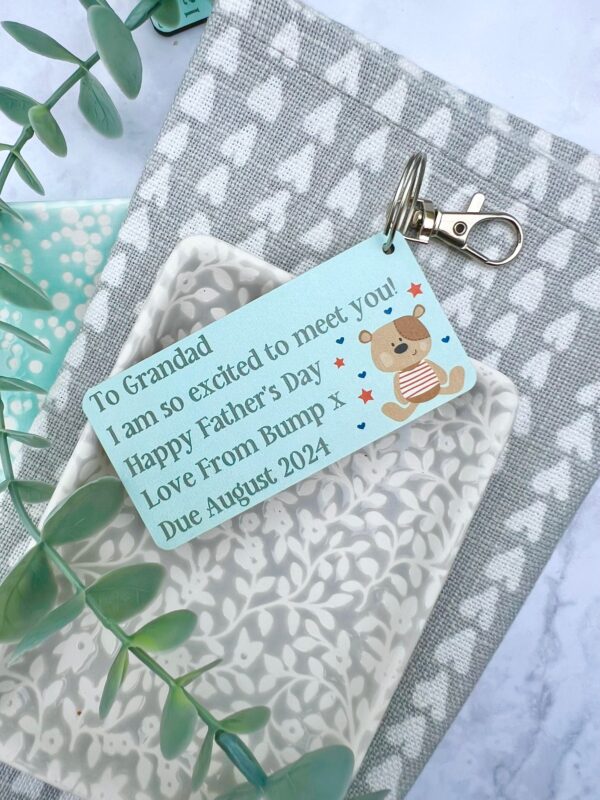 Grandad Love From Bump Father's Day 2025 Baby Bump Keyring (PR)