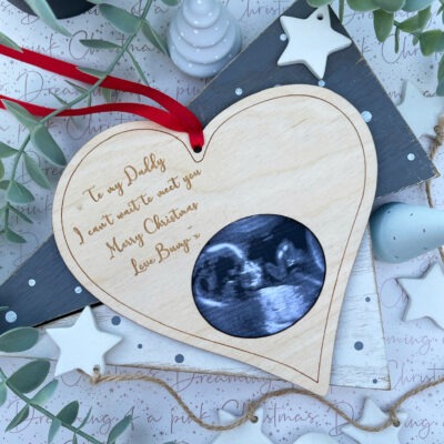 To My Daddy To Be Hanging PLY Heart Frame Decoration