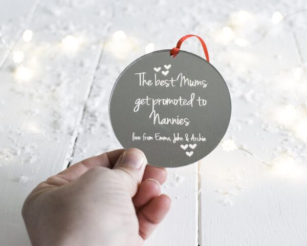 The Best Mums Get Promoted Mirrored Decoration