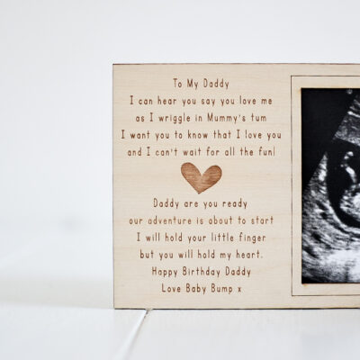 Happy Birthday Daddy or Grandparent To Be Scan Frame Decoration