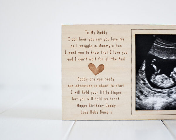 Happy Birthday Daddy or Grandparent To Be Scan Frame Decoration