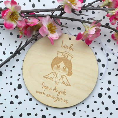 Angels Work Amongst Us Personalised Plaque