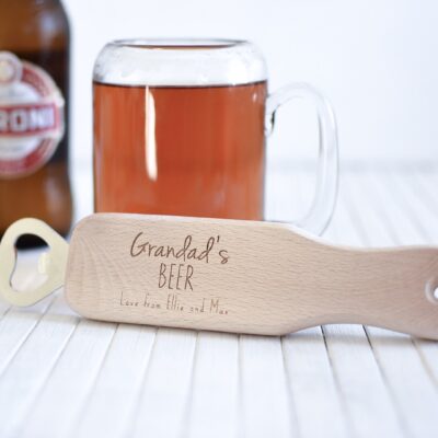 Personalised Wooden Beer Bottle Opener