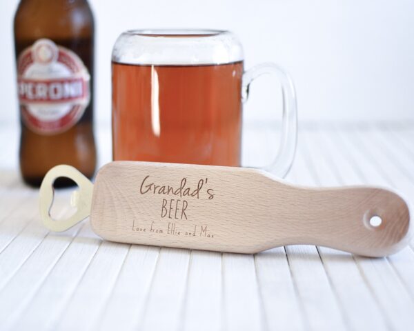 Personalised Wooden Beer Bottle Opener