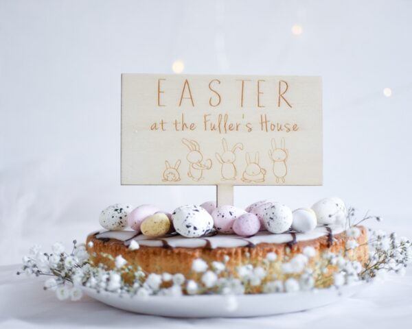 Easter At Our House Personalised Cake Topper