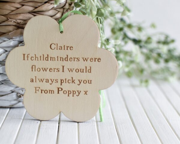 If Childminders Were Flowers Hanging Flower Sign