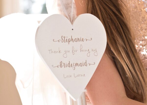 Thank You For Being My Bridesmaid (Flower Girl) Heart