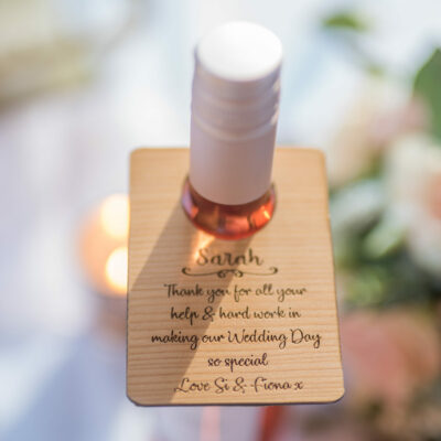 Thank You On Our Wedding Day Wine Bottle Tag