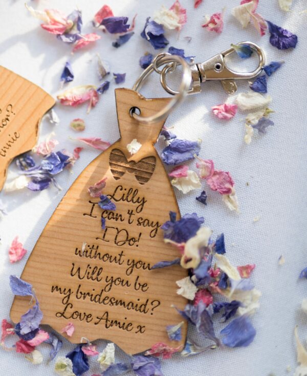 I Can't Say I Do Without You Dress Keyring