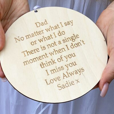 Thinking Of You Wooden Sentiment Plaque