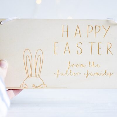Happy Easter Personalised Plaque