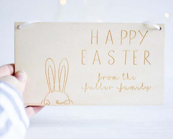 Happy Easter Personalised Plaque
