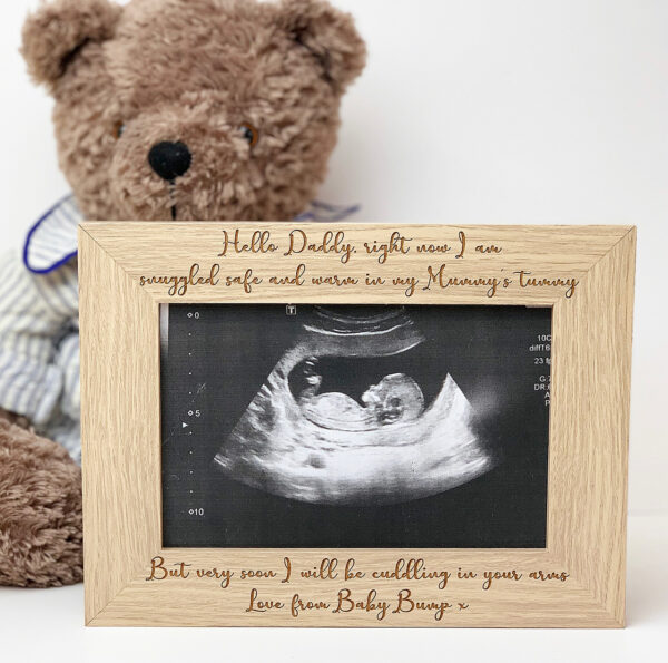 Hello Daddy Personalised Baby Scan Photo Frame