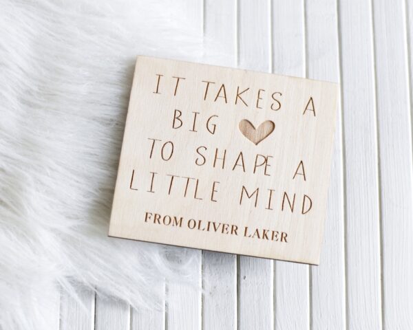 It Takes A Big Heart Personalised Large Wooden Magnet
