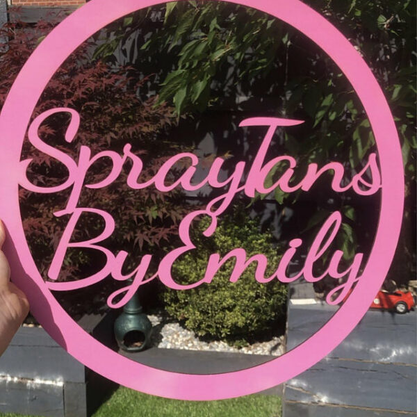 Personalised HOOP Large Wooden Sign - ANY WORDING - Image 9