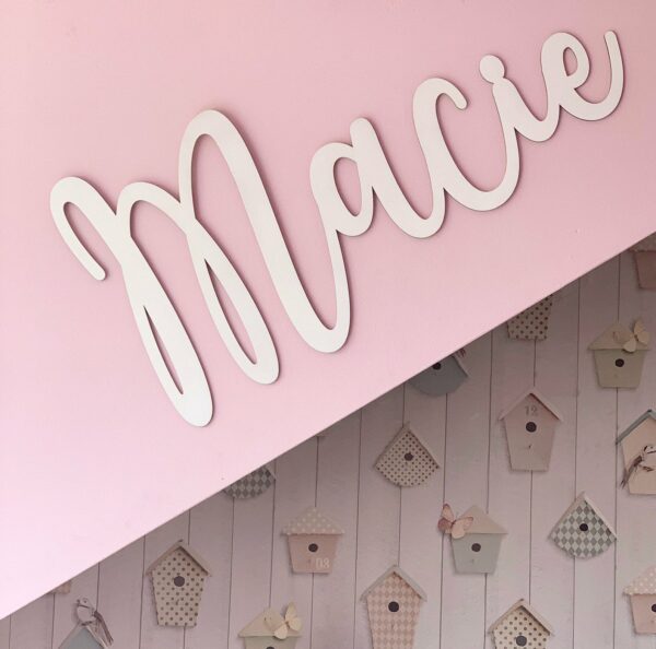 Large 60cm Name Sign in SWIRLY Font (Various Colour Options) - Image 9