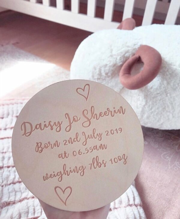 Baby Birth Announcement Sign & Wall Plaque - Image 2