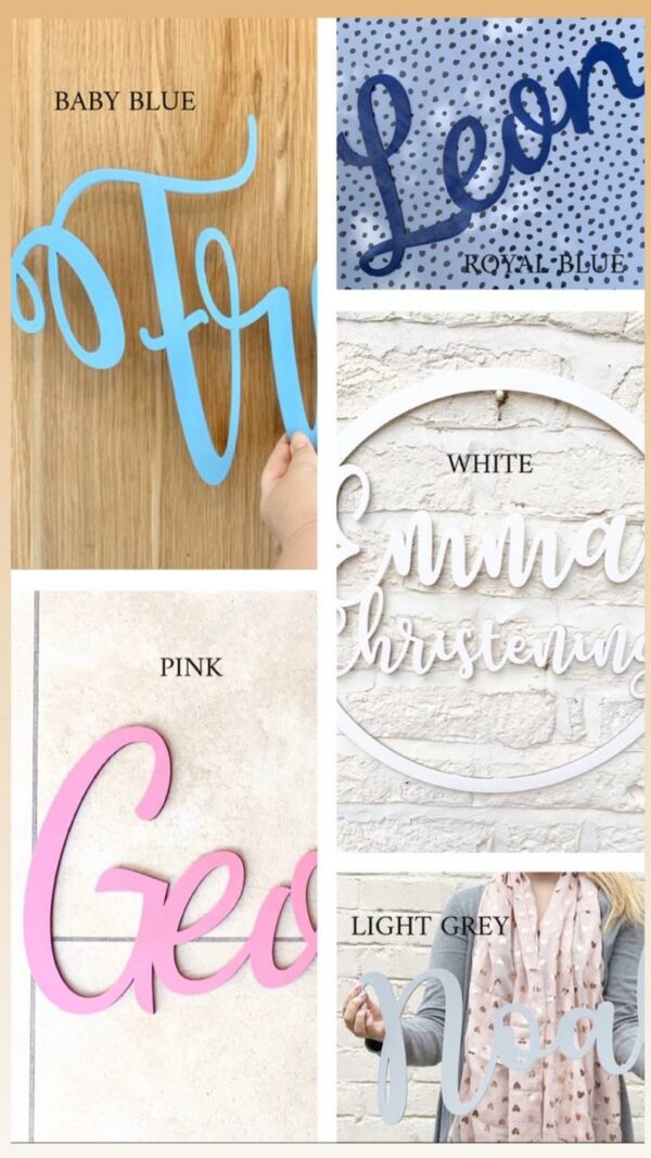 Baby Footprints Personalised Decorative Sign - Baby Shower Sign - Image 5