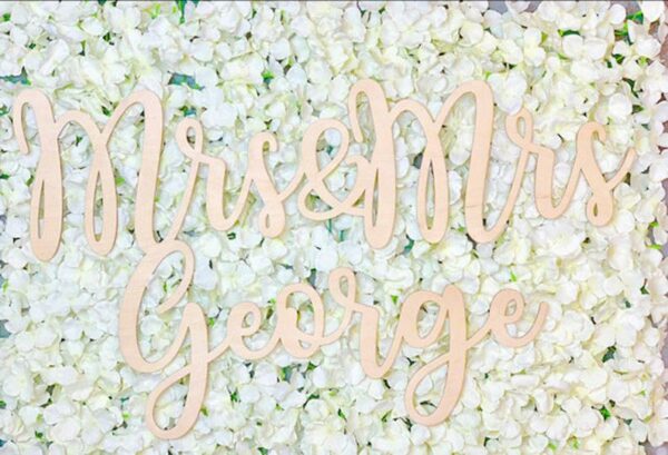WEDDING PERSONALISED Wooden Backdrop Sign - Mr and Mrs - Mrs and Mrs - Mr and Mr - Image 6
