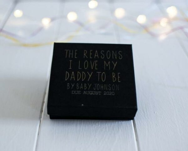 DADDY TO BE The Reasons I Love You Personalised Box & Tokens - Image 4