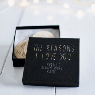 The Reasons Why I Love You Personalised Box & Tokens