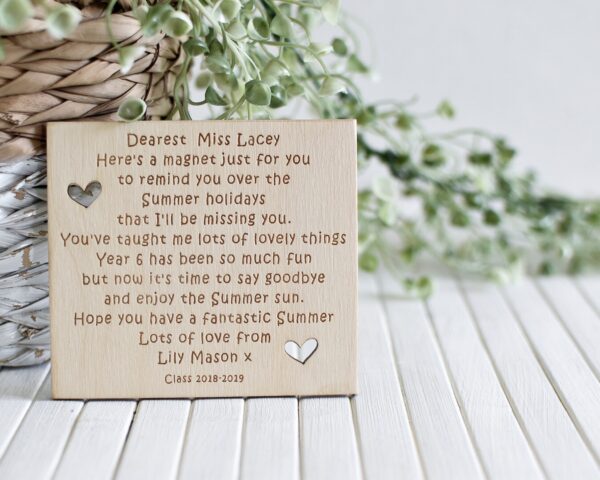 Have a Fantastic Summer Teacher Large Wooden Magnet