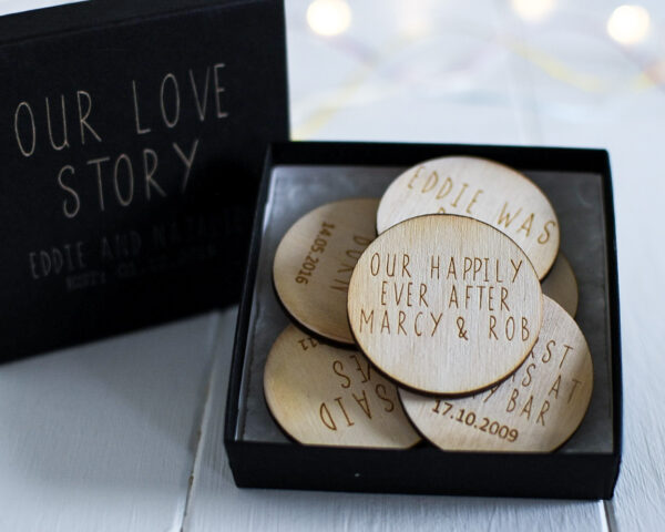 Our Love Story Personalised Box & Tokens - Image 4