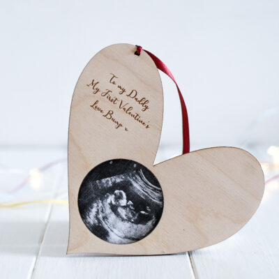 VALENTINES 2021 Edition My Daddy My First Valentine Heart Scan Frame Decoration