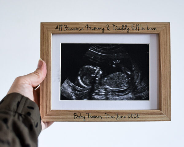 My Mummy & Daddy Fell In Love Photo Baby Scan Frame