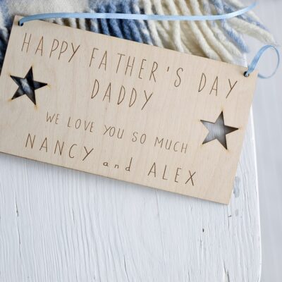 Happy Fathers Day Daddy (Grandad) Plaque