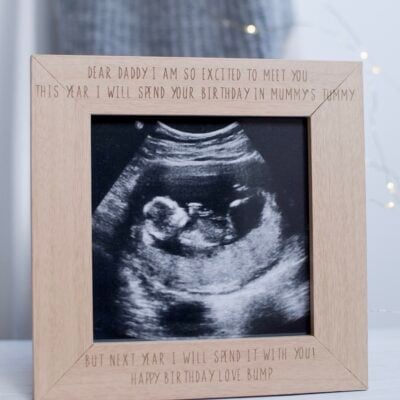 Personalised Happy Birthday Baby Bump Scan Frame